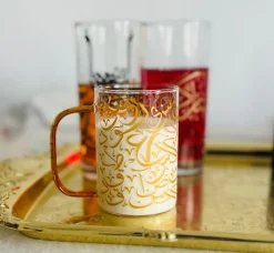 Urdu Calligraphy Glass Mugs (single piece)