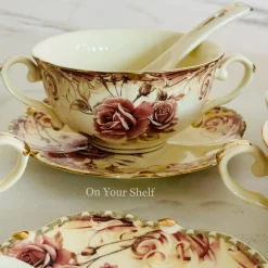 Victorian Rose Splendor Soup Set (23 Pieces)