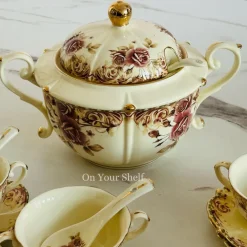 Victorian Rose Splendor Soup Set (23 Pieces)