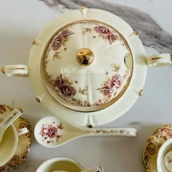 Victorian Rose Splendor Soup Set (23 Pieces)
