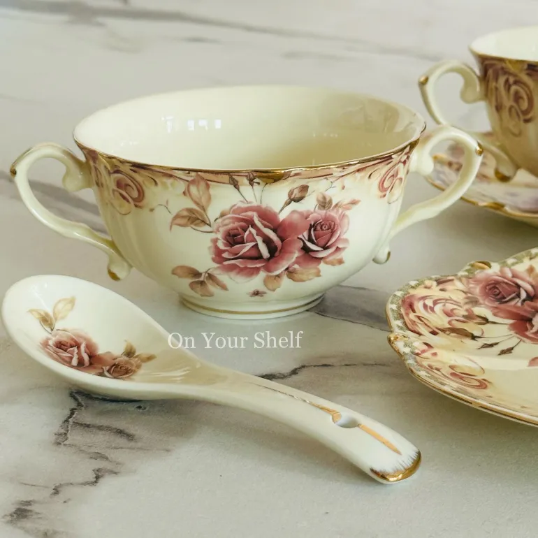 Victorian Rose Splendor Soup Set (23 Pieces)