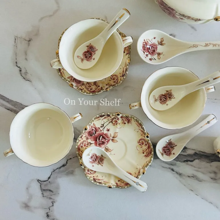 Victorian Rose Splendor Soup Set (23 Pieces)