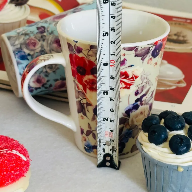 Vintage Rosette Mug Set (Set Of Four)