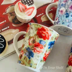 Vintage Rosette Mug Set (Set Of Four)