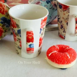 Vintage Rosette Mug Set (Set Of Four)