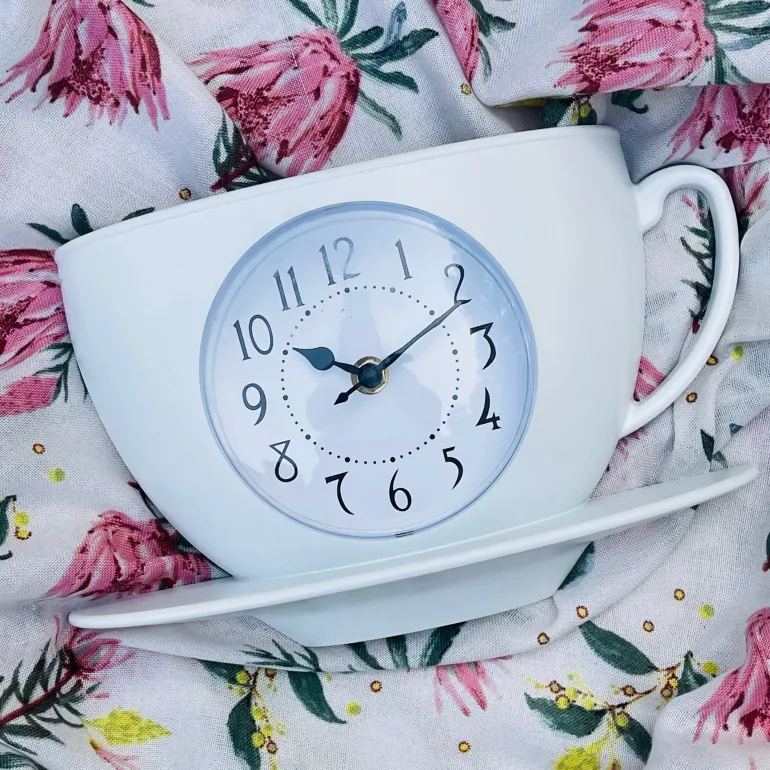 WhimsiTea Time Clock(white)