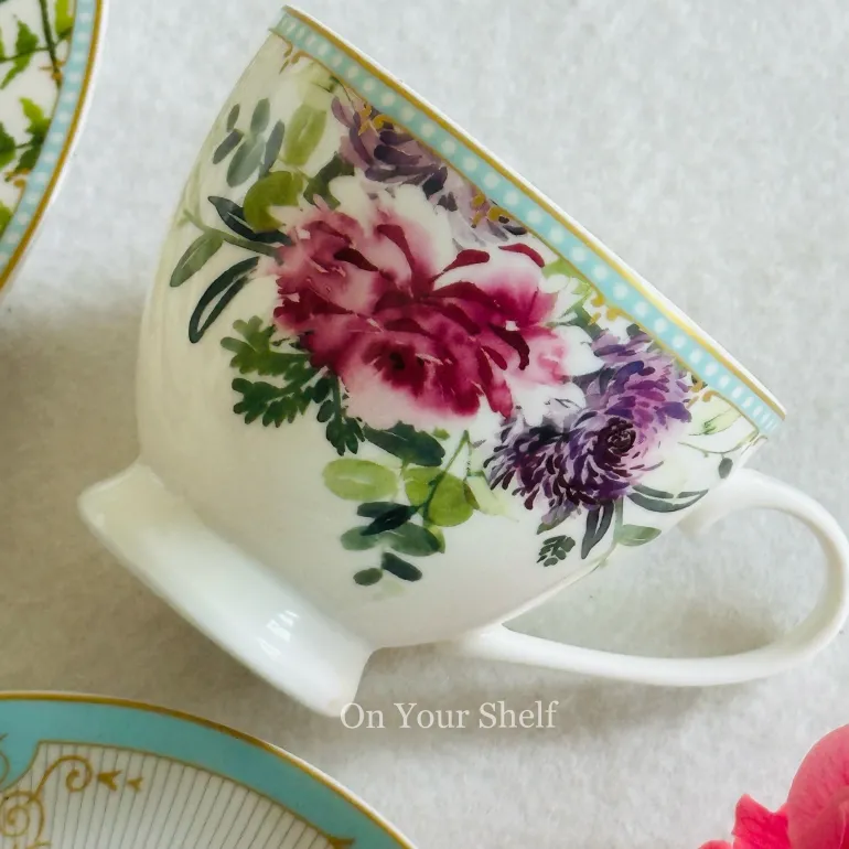 Whispering Meadows Teacups (set of six teacups and six saucers)