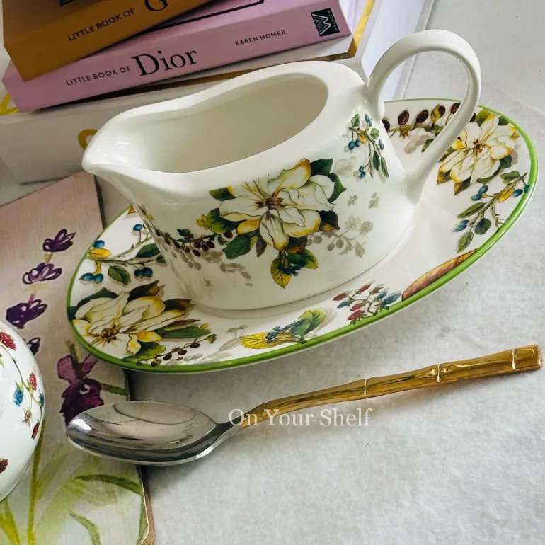 Woodland Meadows Gold Dinner Set (83 Piece Dinner Set)