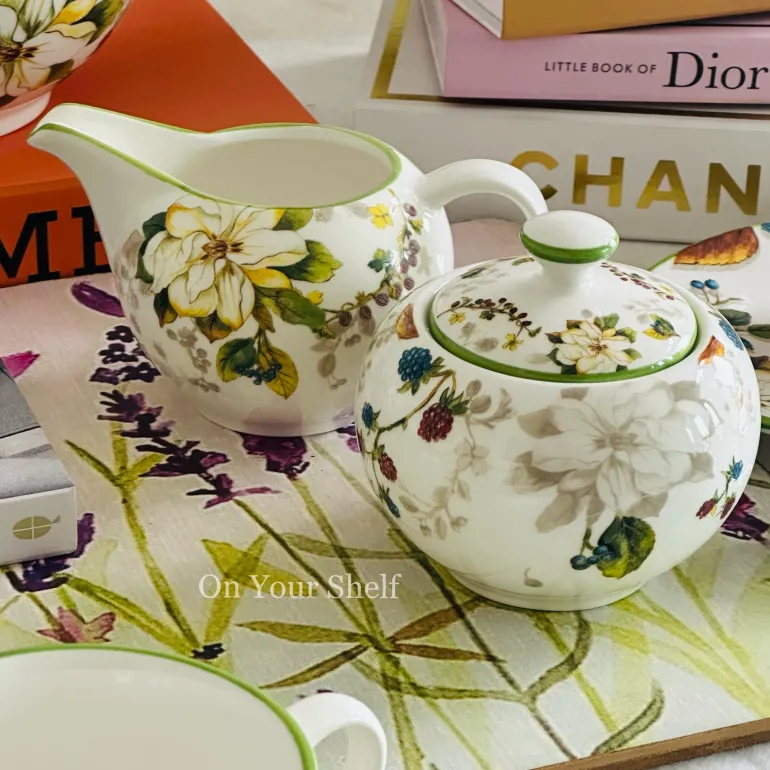 Woodland Meadows Gold Dinner Set (83 Piece Dinner Set)